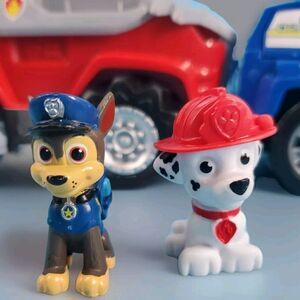 Paw Patrol Vehicles Marshal And Chase Playset Cartoon Super Hero Spin Master